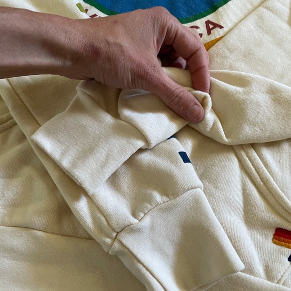 ONHOLDAviator Nation Venice Vtg White Hoodie XS - Picture 10 of 11